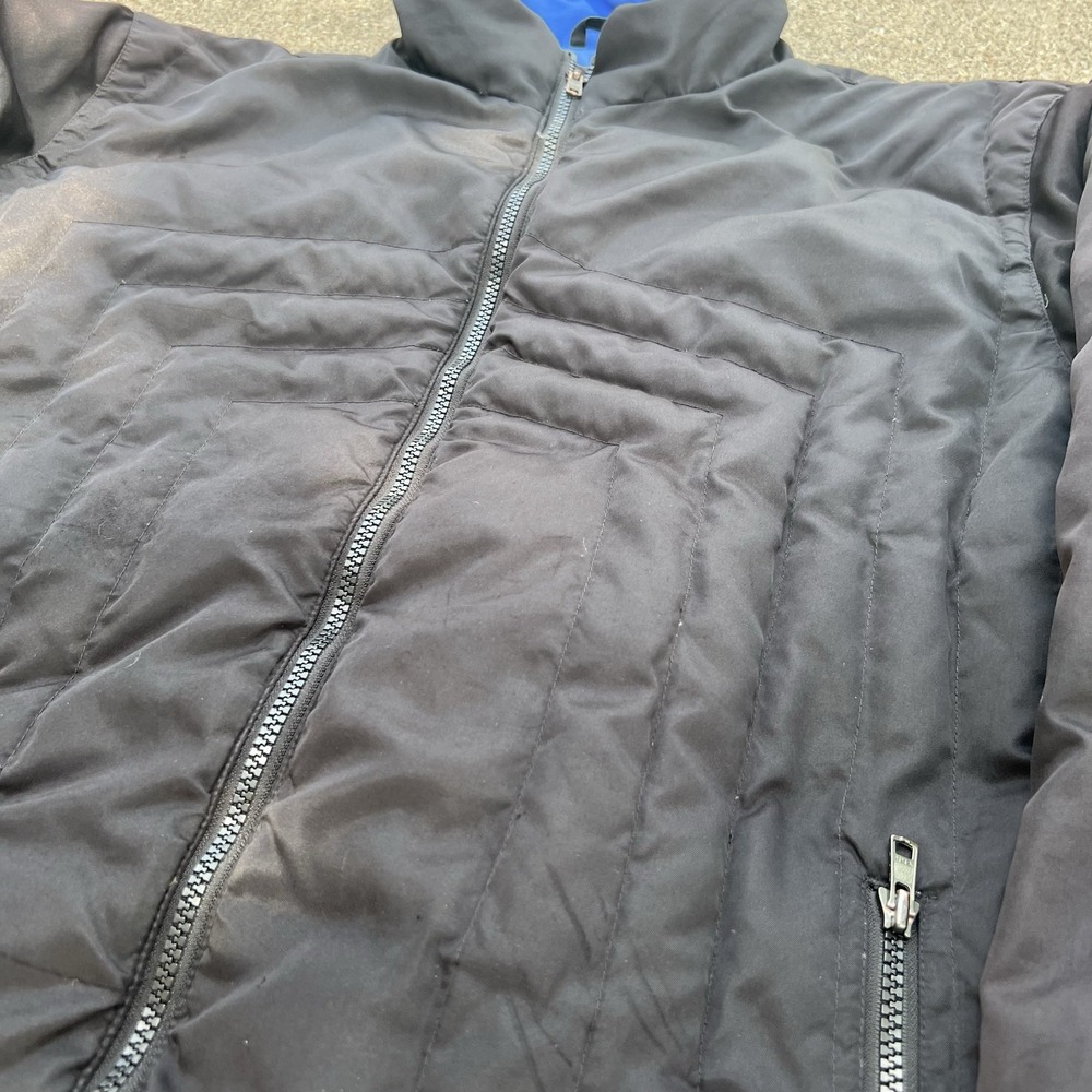 Vintage Eddie Bauer Premium Goose Down Puffer Jacket Coat Men's Black XL - Picture 2 of 8